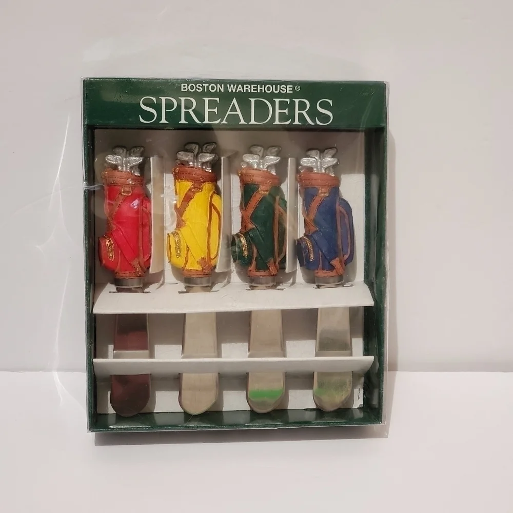 Boston Warehouse Spreaders Golf Theme 1999 4 Set